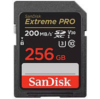 SanDisk Карта памяти SD 256GB C10 UHS-I U3 R200/W140MB/s Extreme Pro V30 Baumar - Я Люблю Это