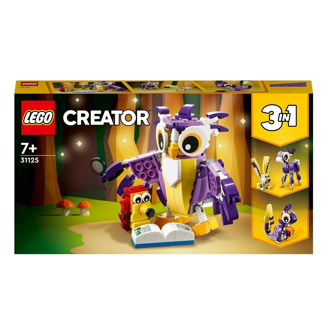 Конструктор Лего Креатор Дивовижні лісові мешканці Lego Creator Amazing forest dwellers 3 in 1 31125