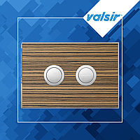 Valsir Wood Zebrano клавіша пневматічна панель під дерево з матовими круглими кнопками 215×145×8мм