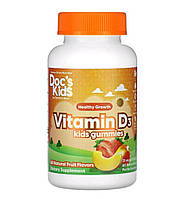 Doctor's Best, Doc's Kids, жевательные таблетки с витамином D3 для детей, 25 мкг (1000 МЕ), 60 шт.