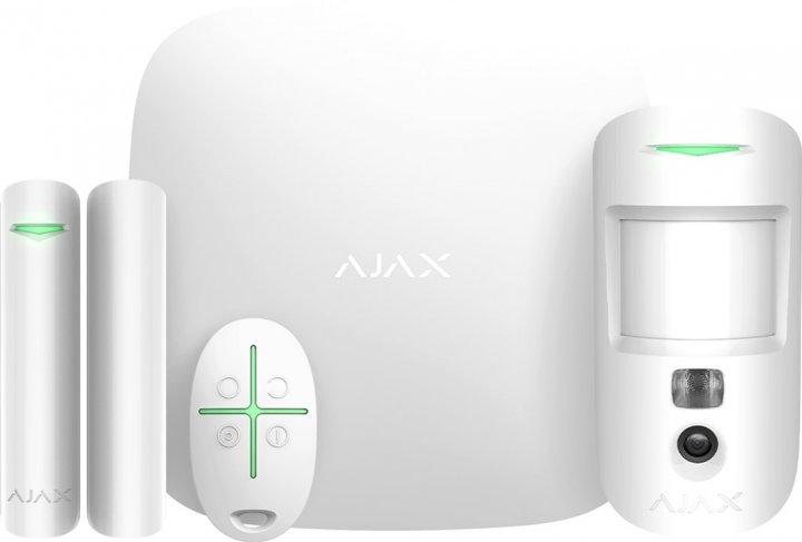 Ajax Комплект охоронної сигналізації StarterKit Cam Plus, hub 2 plus, motioncam, doorprotect, spacecontrol, jeweller, бездротовий,