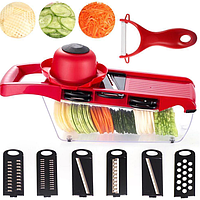 Тертка-овочерізка Mandoline Slicer 6в1 з контейнером/Овочечистка слайсер