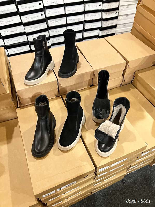 Женские ботинки деми или зима кожаные или замшевые черные 8658ТОПС - фото 1 - id-p755709527