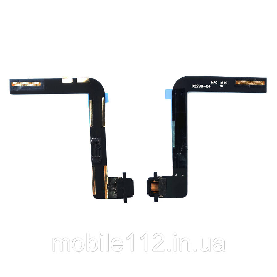 Шлейф Apple iPad 10.2 2019, iPad 10.2 2020 із роз'ємом зарядки чорний AAA