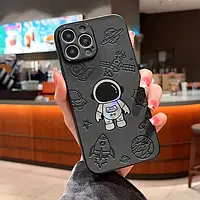 Черный чехол с астронавтом для iPhone 14 pro max , силиконовый чехол для айфон 14 про мах
