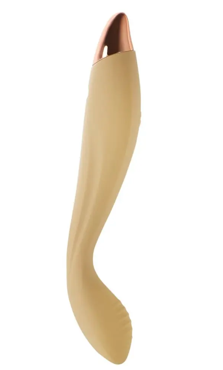 Вібратор для точки G Sweet Em Velvet Lure, ніжно-жовтий, 18,5х3 см., фото 1