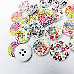 Гудзик дерев'яний "Візерунок" 15 мм (1 шт), фото 5