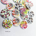 Гудзик дерев'яний "Візерунок" 15 мм (1 шт), фото 3