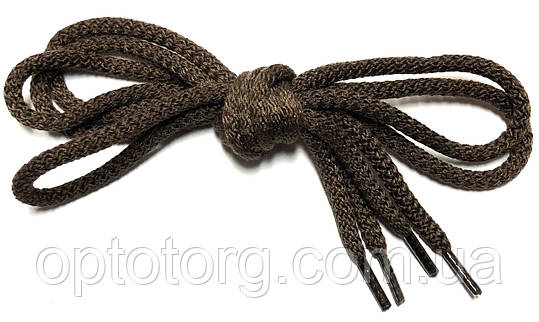 Шнурки Темно коричневий круглі 80см 5мм Kiwi, фото 2