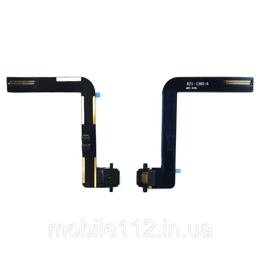 Шлейф Apple iPad Air, iPad 9.7 2017, iPad 9.7 2018 з роз'ємом зарядки чорний AAA