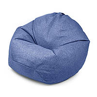 Кресло Мешок Классический, Ткань Рогожка Синий 120/90 см