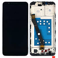 Екран (дисплей) Huawei Honor 7X BND-L21 L22 AL10 L31 з тачскріном чорний з рамкою