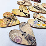 Дерев'яні лаковані ґудзики 28×25 мм, фото 4