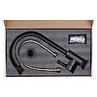 Набір Мийка для кухні Luminex 6045 PVD в зборі зі змішувачем, кошиком та сифоном, сталева раковина на кухню, фото 8