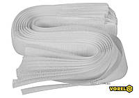Хомут-липучка для кабеля VOREL : 25 x 300 мм, сірий, нейлон + поліестер + поліуретан, 10 шт [50/100]