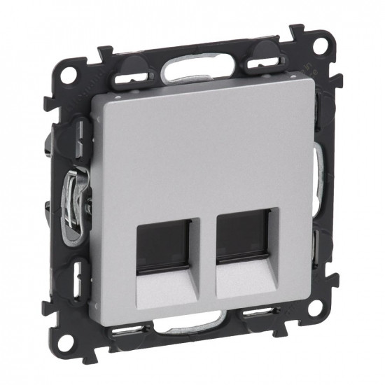 Legrand подвійна RJ45 Кат.5е UTP Алюміній, Valena LIFE