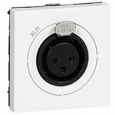 Legrand Розетка аудіо XLR, 3-pin, "мама", 2 модулі, біла