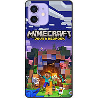 Силіконовий чохол бампер для Iphone 12 з картинкою Майнкрафт Minecraft