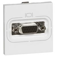 Legrand MOSAIC розетка відео HD15 (15pin) для аналогових відеосигналів VGA, XGA, VESA (2 мод.) білий