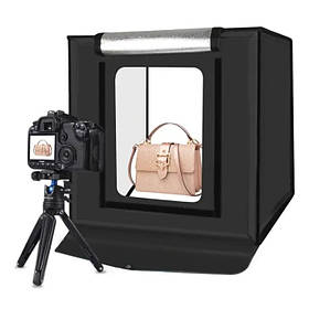 Фотобокс Puluz PU5040EU для предметної зйомки з LED підсвічуванням 40x40x40см + 5 фонів Black (3_01012)