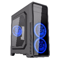 Корпус GameMax G561 Black, без БЖ, Miditower, ATX/Mini-ITX/microATX, 1хUSB 3.0, 2хUSB 2.0, 3x120 мм