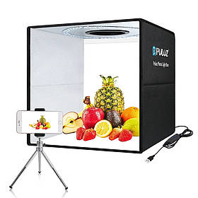Фотобокс Puluz PU5041B для предметної зйомки з LED підсвічуванням 40x40x40см + 12 фонів з сумкою Black (3_01769)