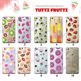 Ультратонкий прозорий чохол з малюнком для Huawei P8 lite (80 дизайнів)