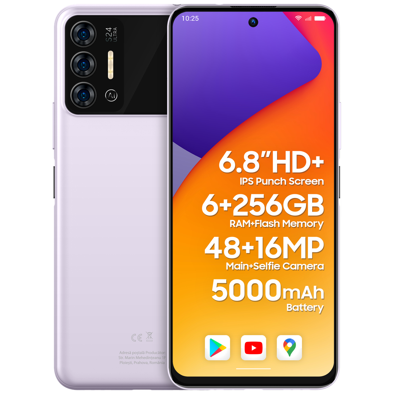 Смартфон iHunt S24 Ultra Lavender – 6/256 Гб, 5000 мАг