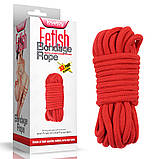 Мотузка Fetish Bondage Rope Red, 10 м, фото 6