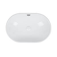 Раковина Qtap Leo 590x400x170 White с донным клапаном QT11114028W