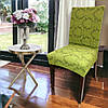 Універсальний жакардовий чохол на стілець зі спинкою Зелений Вензеля, фото 2