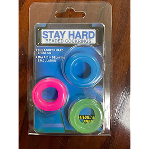 Ерекційне кільце набір 3 штуки Stay Hard Lumino світяться в темноті
