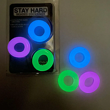 Ерекційне кільце набір 3 штуки Stay Hard Lumino світяться в темноті, фото 2