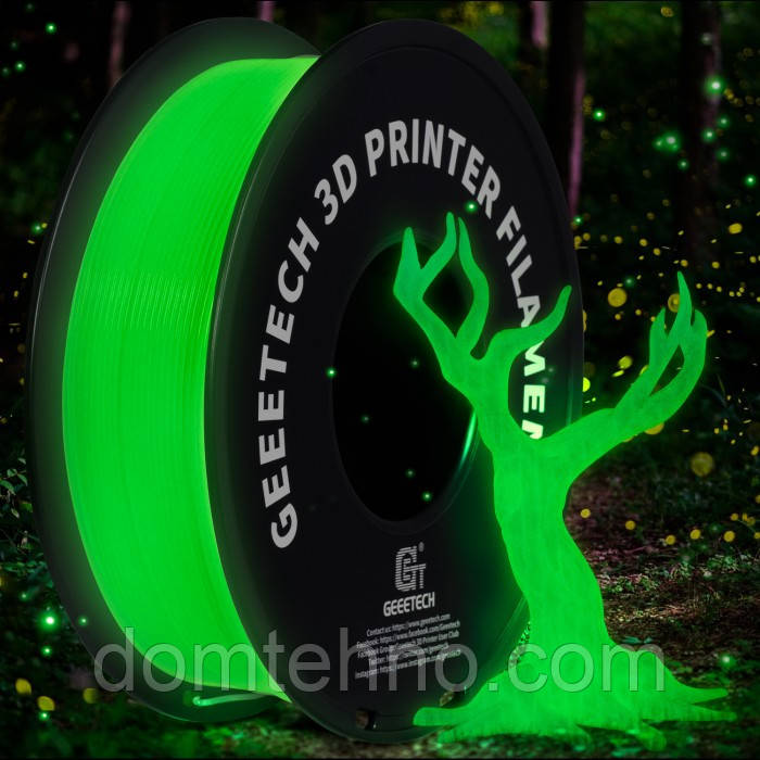 Філамент Geeetech Luminous Green PLA 1.75mm Світяться в темряві 700-001-1194