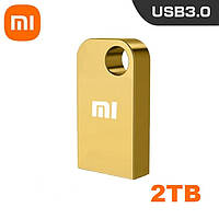 Металлический USB-флеш накопитель 3.0 Mi 2TB компактный золотистый