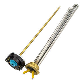 Тен 1000вт з терморегулятором для алюмінієвої батареї, радіатора (1" праве різьблення)