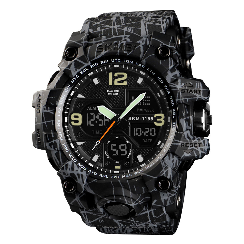 Часы наручные Skmei 1155 Original watсh (Gray Black, 1155BGYBK) | Наручные часы - фото 1 - id-p2012948614