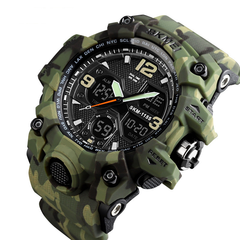 Часы наручные Skmei 1155 Original watсh (Green Camo, 1155BCMGN) | Наручные часы - фото 2 - id-p2012948617