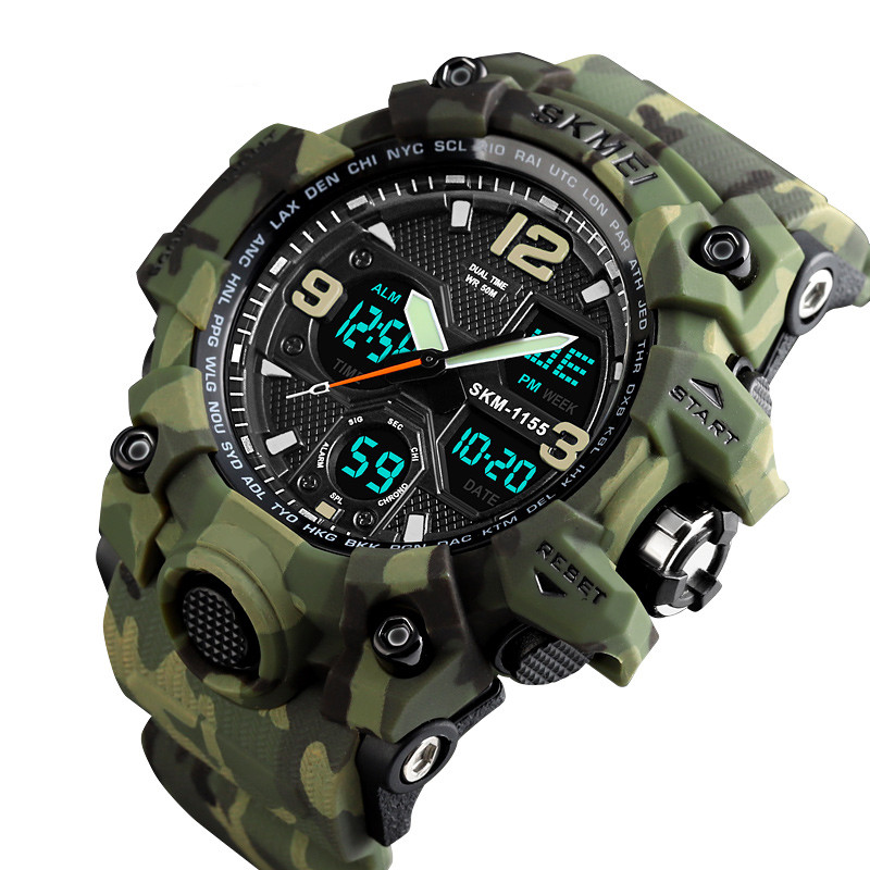 Часы наручные Skmei 1155 Original watсh (Green Camo, 1155BCMGN) | Наручные часы - фото 4 - id-p2012948617