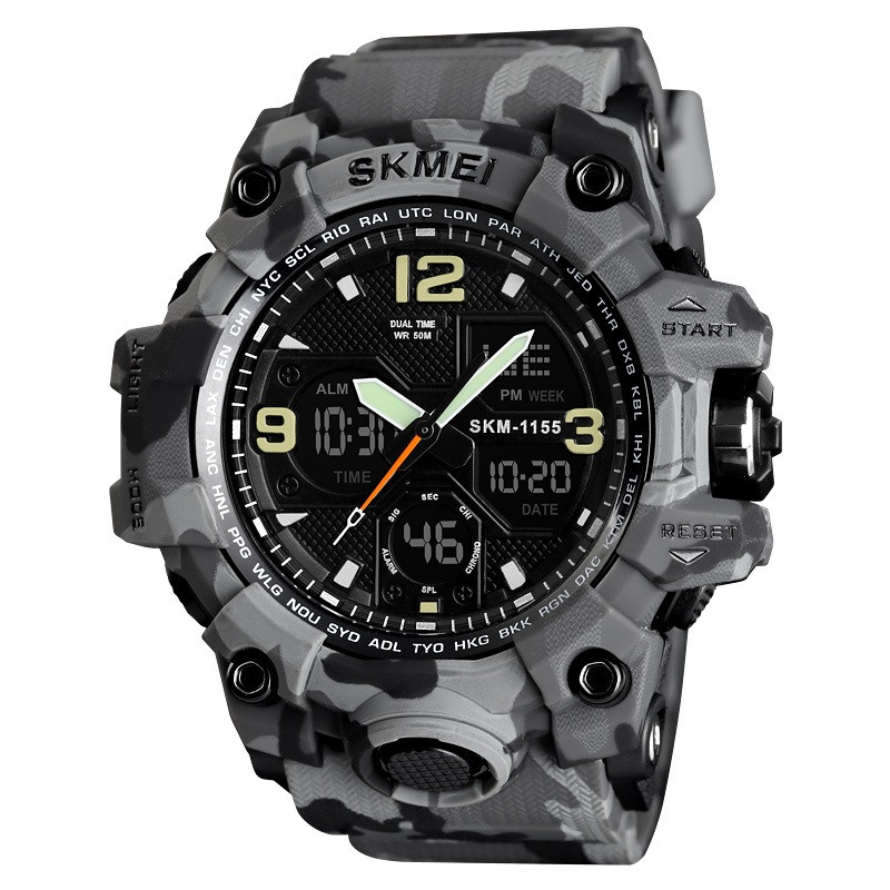 Часы наручные Skmei 1155 Original watсh (Gray Camo, 1155BCMGY) | Наручные часы - фото 1 - id-p2012948619