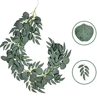 Искусственные цветы висячие растения лоза гирлянда лиана эвкалипт ива 190 см
