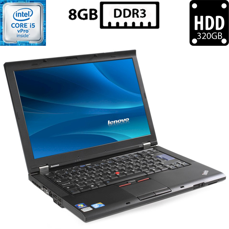 Ноутбук Lenovo ThinkPad T410/14"TN(1440x900)/Intel Core i7 M620 2.67GHz/8GB DDR3/HDD 320GB/NVIDIA NVS 3100M (512MB DDR3)/Camera