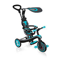 Триколісний велосипед з ручкою Globber Explorer Trike 4в1 Teal (632-105-3)