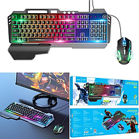 Комплект игровой 2 в 1 клавиатура и мышь Hoco GM12 Light and Shadow RGB gaming (RGB подсветка) USB