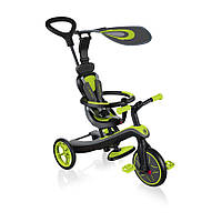 Триколісний велосипед з ручкою Globber Explorer Trike 4в1 Lime Green (632-106-3)