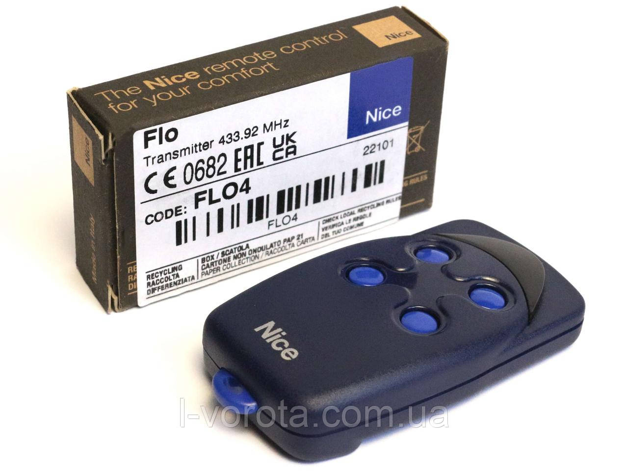Пульт Nice FLO 4 Оригінал фіксований код