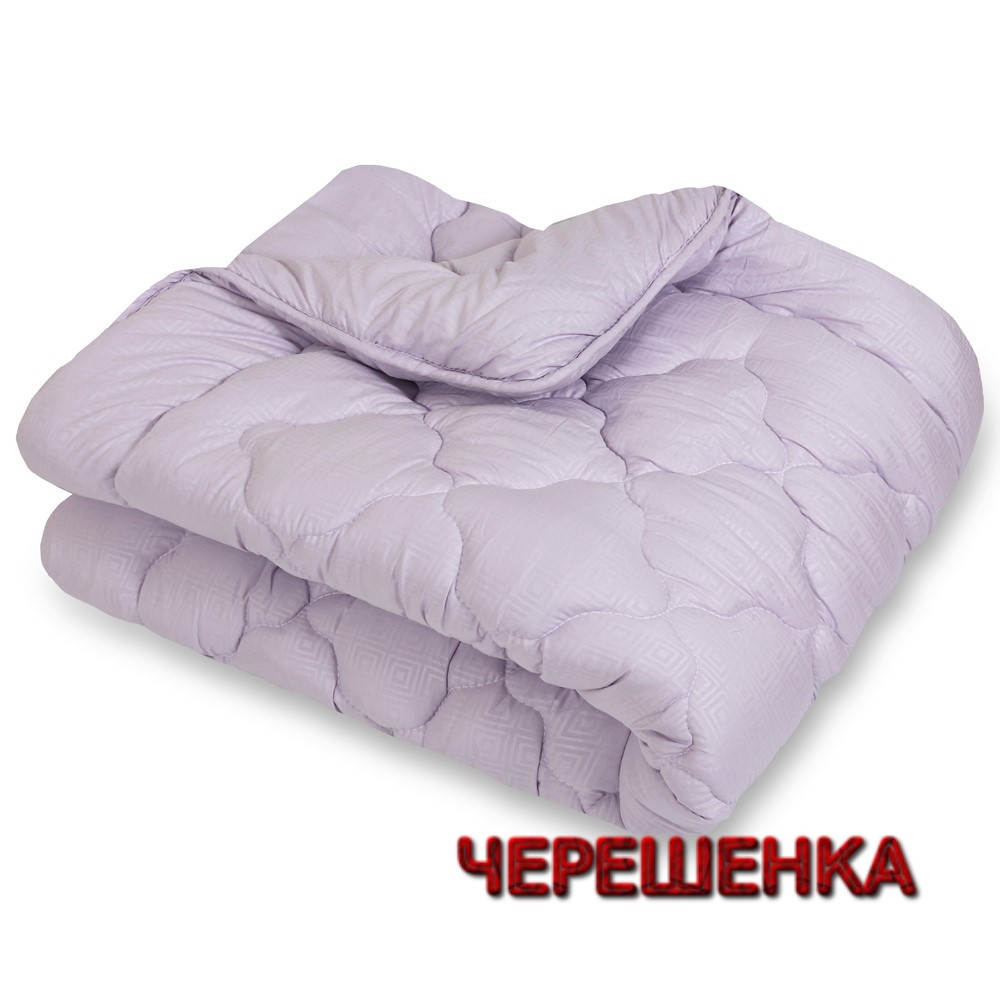 Зимова ковдра Євро розміру 195х210 см стьобана мікрофібра / холофайбер однотонна бузкова