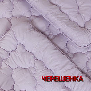 Зимова ковдра Євро розміру 195х210 см стьобана мікрофібра / холофайбер однотонна бузкова, фото 3