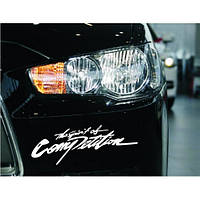 Наклейка The spirit of Competition - Чорна 19х7 см, фото 3