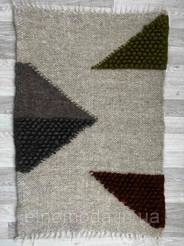 Коврик натуральний 100% вовна hand made 125см*80см